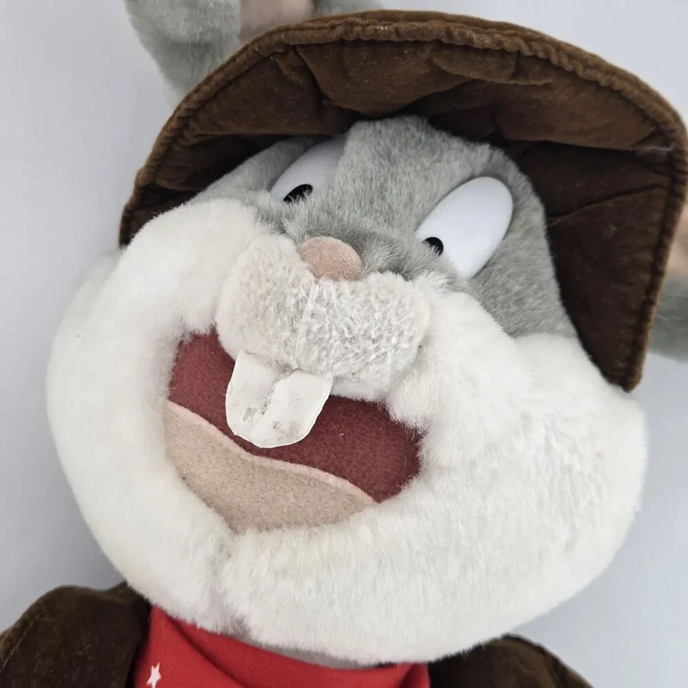 Vintage 1990s Six Flags Sheriff Bugs Bunny Plush 20